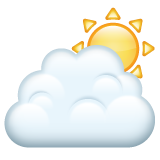 sol por trás das nuvens as rendered by WhatsApp
