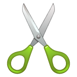 scissors as rendered by WhatsApp