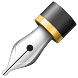 black nib as rendered by WhatsApp