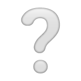 white question mark as rendered by WhatsApp