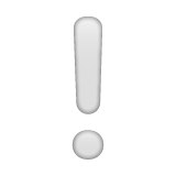 white exclamation mark as rendered by WhatsApp