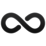Simbolo Dell’infinito as drawn by WhatsApp in 2.26.8.72